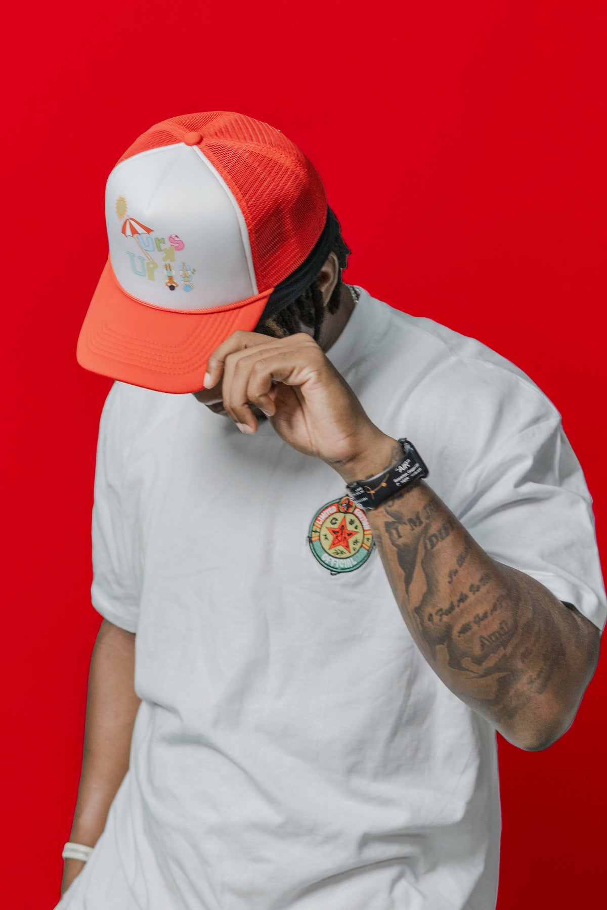 RED TURKS UP TRUCKER CAP (foam)