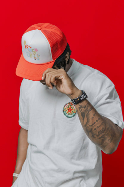 RED TURKS UP TRUCKER CAP (foam)